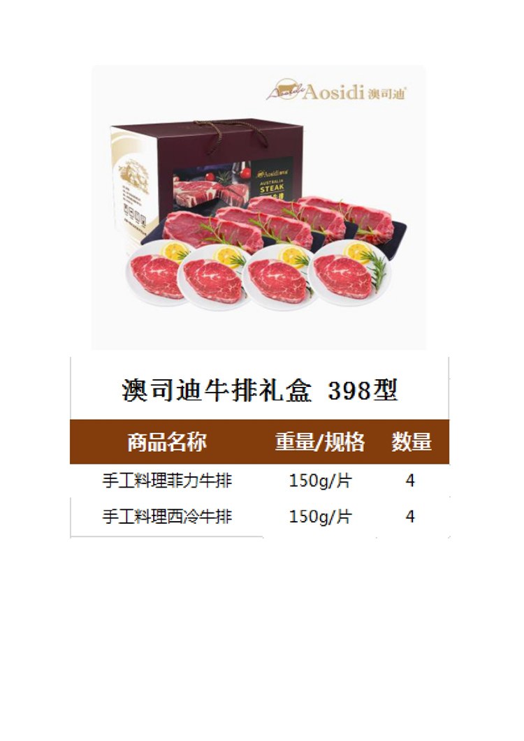 2022 澳司迪牛排禮盒 298 型